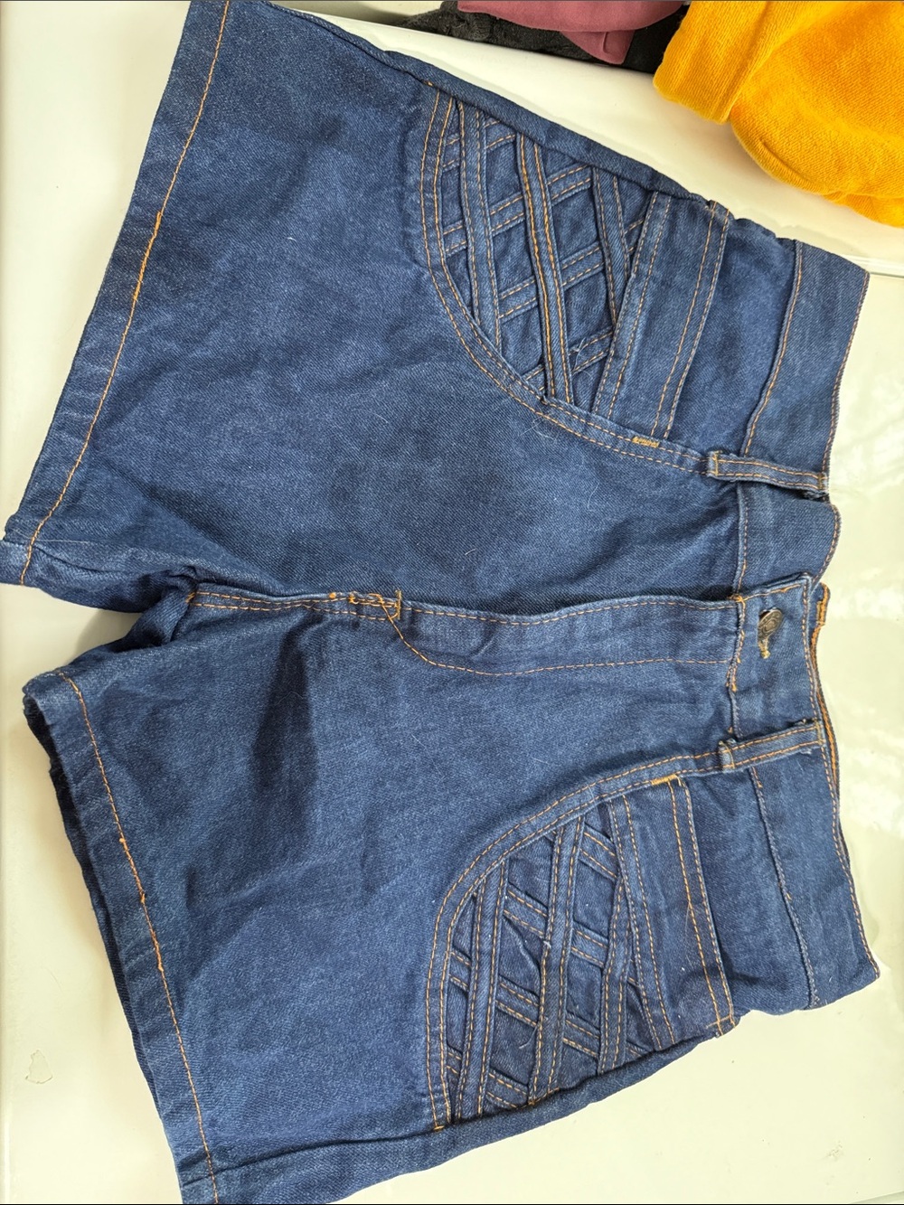 70s denim hot pants shorts
